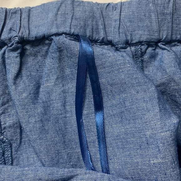 Free People Show Me Some Shoulder Chambray Blue Off Shoulder Top Size:M New NWOT - Picture 9 of 10